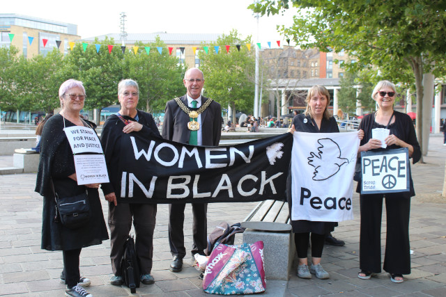 Bradford Women in Black with Lord Mayor Martin Love, Bradford
