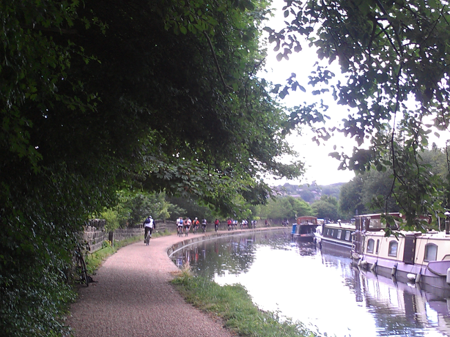 cyclists on the towpath